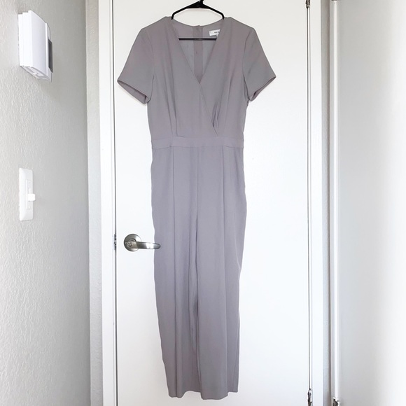 REISS Gray jumpsuit With button back and side pockets - Picture 11 of 12